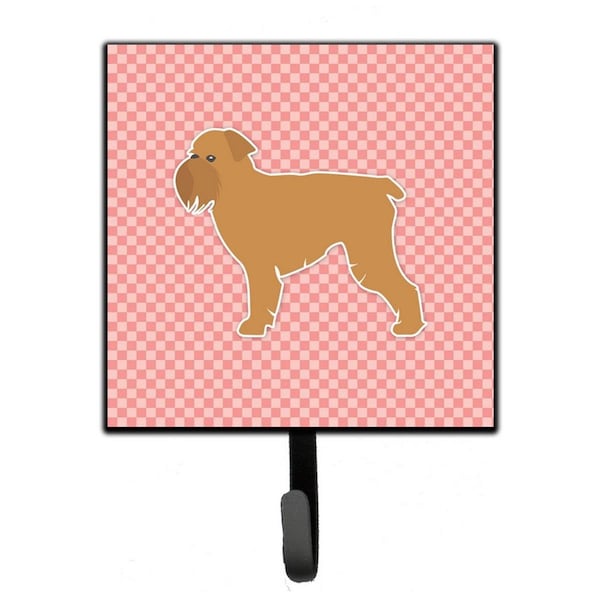 Micasa Brussels Griffon Checkerboard Pink Leash or Key Holder MI221809 - main